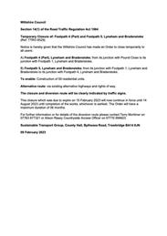 Traffic Orders