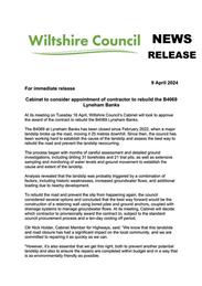 B4069 Contractor News Release - Wiltshire Council