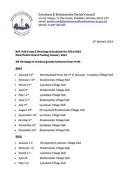 2024-2025 Full Parish Council Meetings